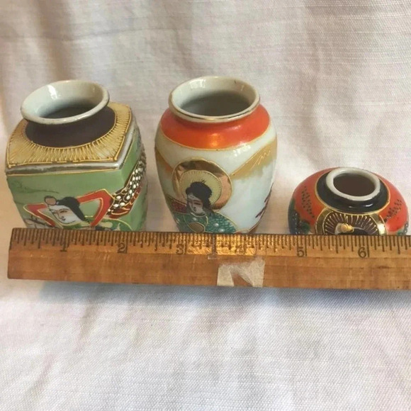Vintage Made in Japan Mini Decorative Vases 3 pieces lot collection - Picture 2 of 5